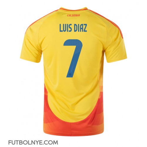 Camiseta Colombia Luis Diaz #7 Primera Equipación Copa America 2024 manga corta